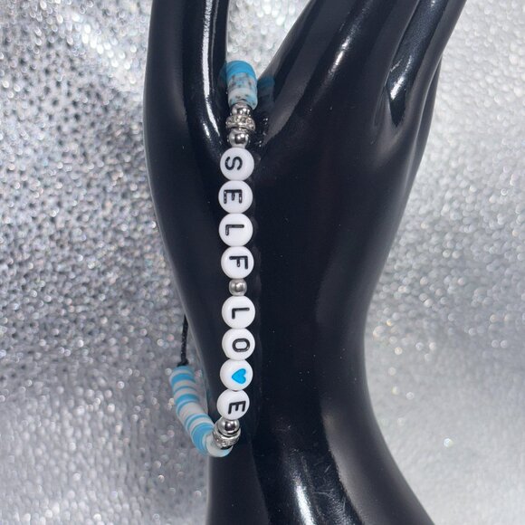 Handmade Affirmation Bracelet - Size 7 1/2 - Picture 2 of 2